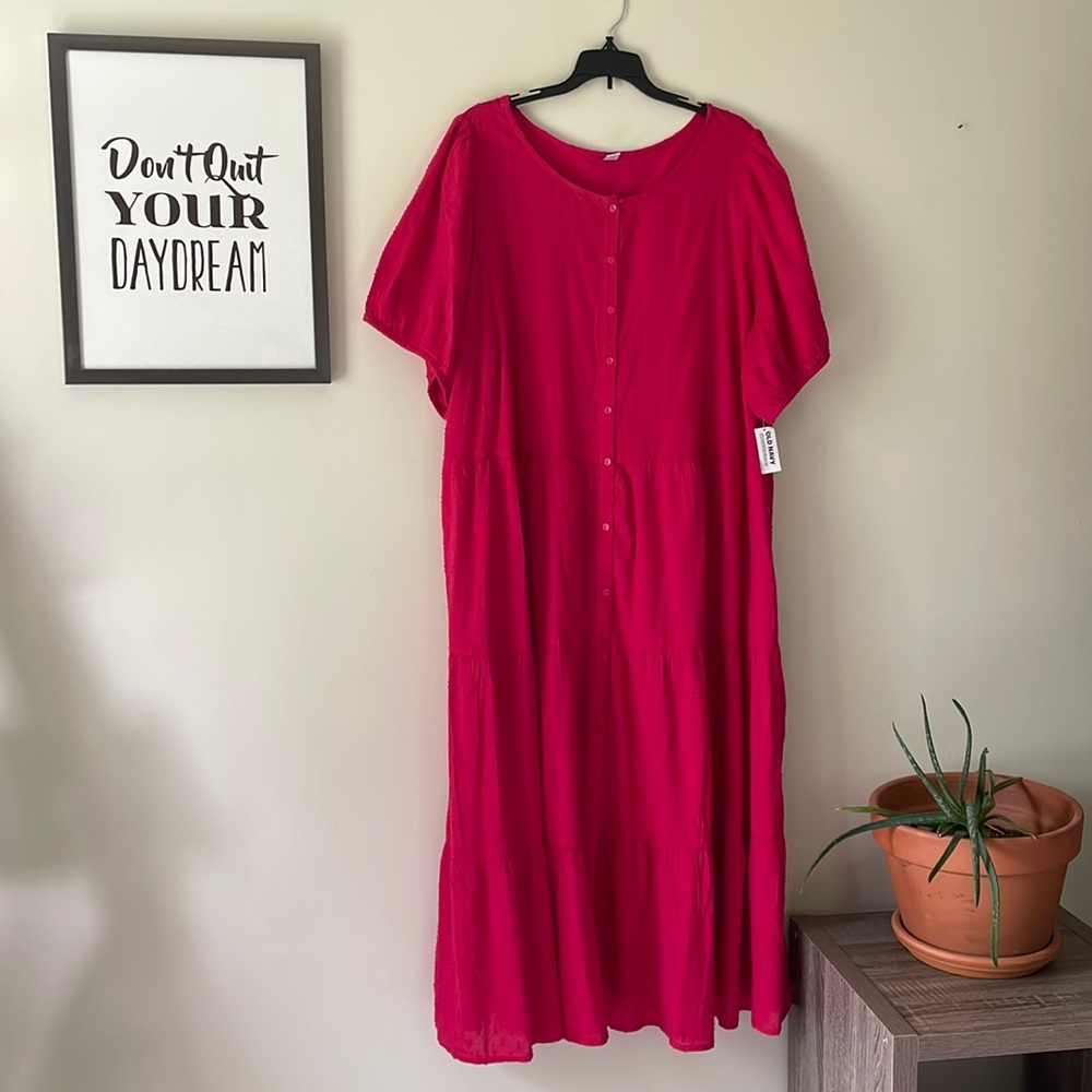 NWT Cotton Old Navy MIDI Dress With Pockets
